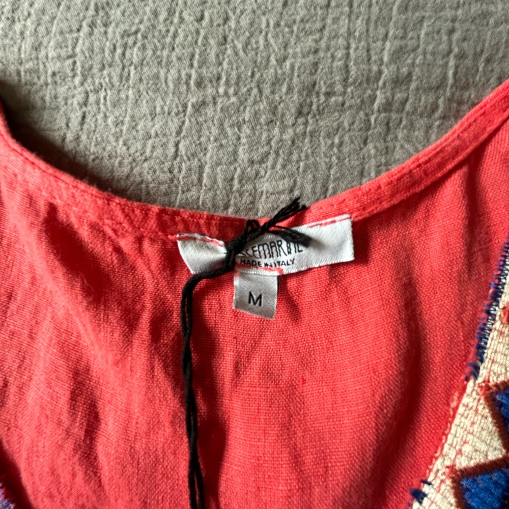 100%Linen Embroidered Dress - Picture 4 of 6